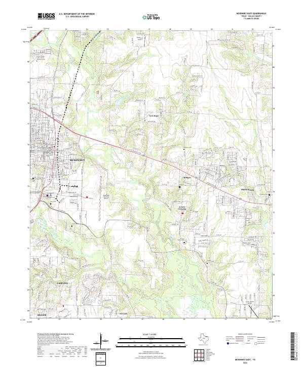 McKinney East, TX — USGS 7.5-minute topo (2022)