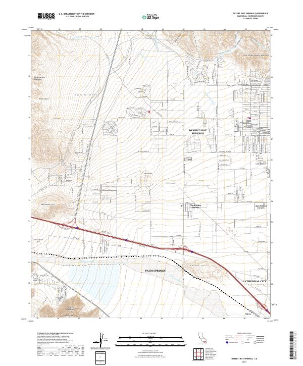 Desert Hot Springs, CA — USGS 7.5-minute topo (2021)