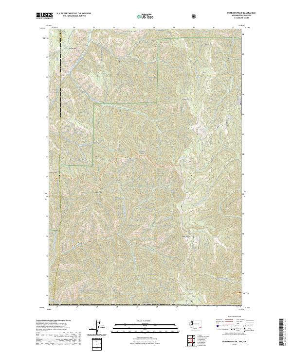 Deadman Peak, WA-OR — USGS 7.5-minute topo (2023)
