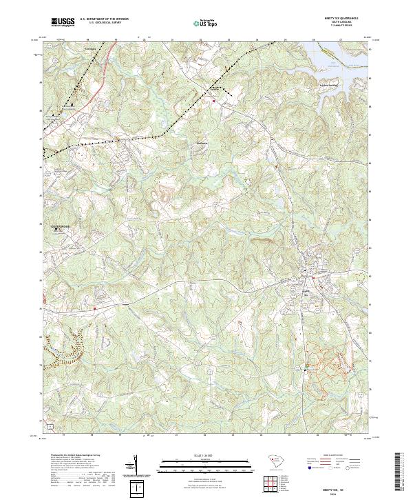 Ninety Six, SC — USGS 7.5-minute topo (2024)