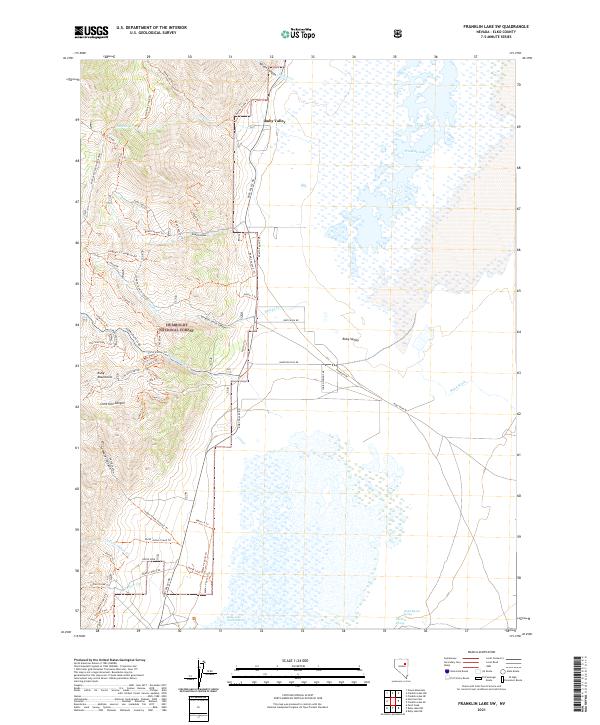 Franklin Lake SW, NV — USGS 7.5-minute topo (2021)