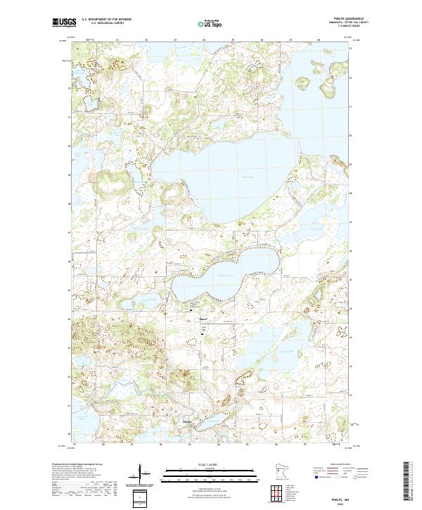 Phelps, MN — USGS 7.5-minute topo (2022)