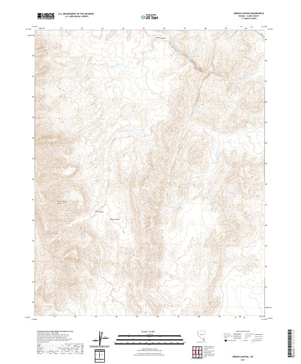 Arrow Canyon, NV — USGS 7.5-minute topo (2021)