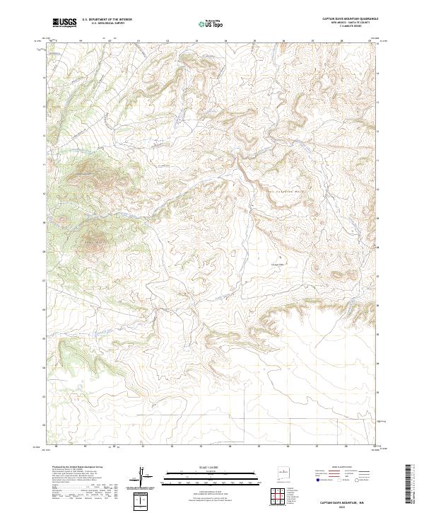 Captain Davis Mountain, NM — USGS 7.5-minute topo (2023)