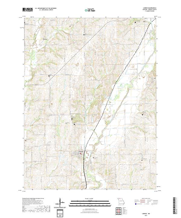 Laredo, MO — USGS 7.5-minute topo (2021)