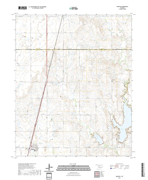 Manitou, OK — USGS 7.5-minute topo (2022)