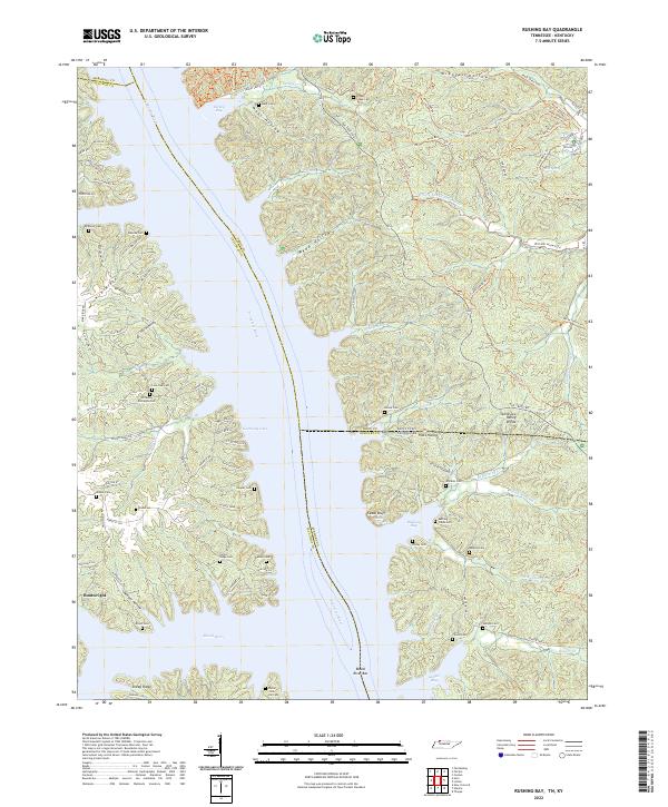 Rushing Bay, TN-KY — USGS 7.5-minute topo (2022)
