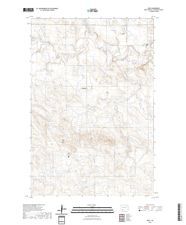 Burt, ND — USGS 7.5-minute topo (2024)
