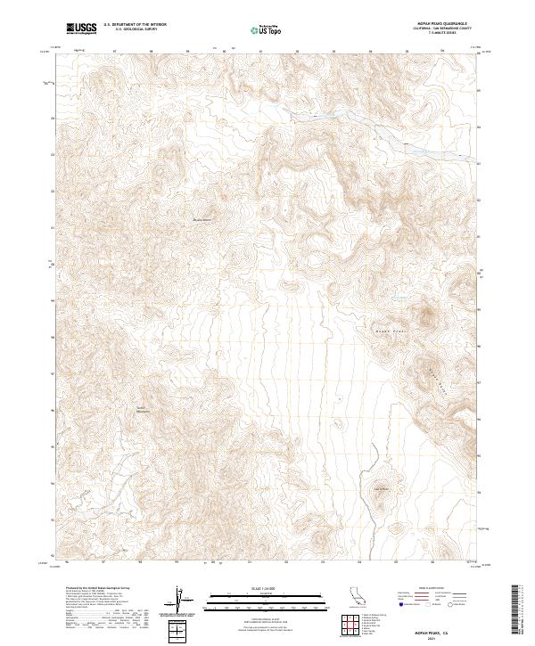 Mopah Peaks, CA — USGS 7.5-minute topo (2021)