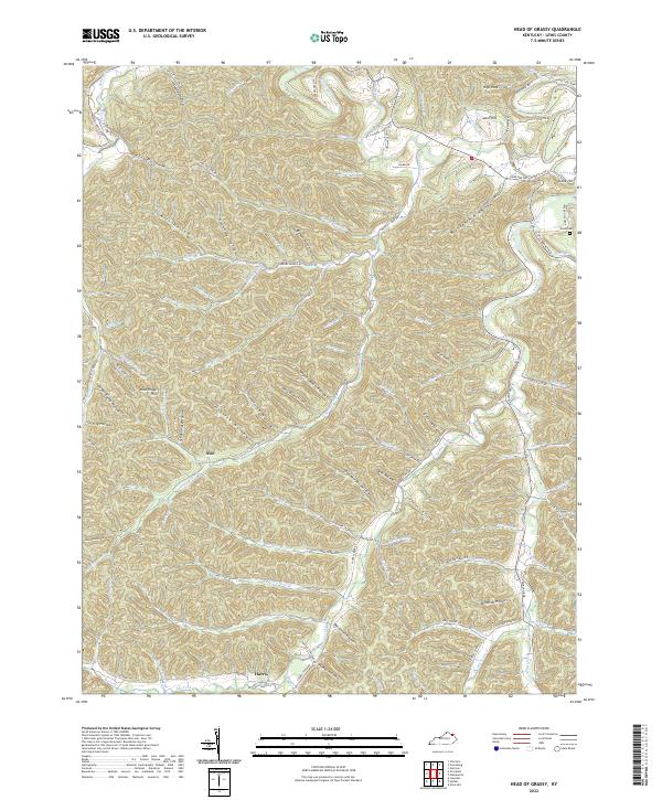 Head of Grassy, KY — USGS 7.5-minute topo (2022)