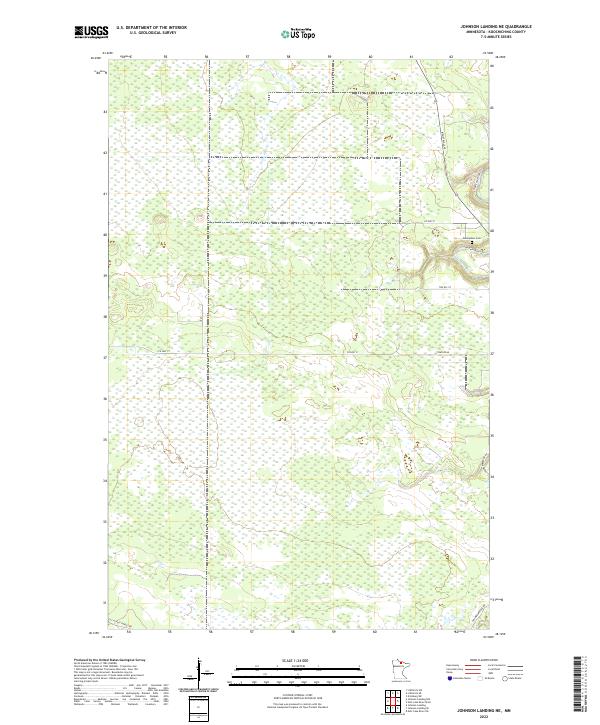 Johnson Landing NE, MN — USGS 7.5-minute topo (2022)