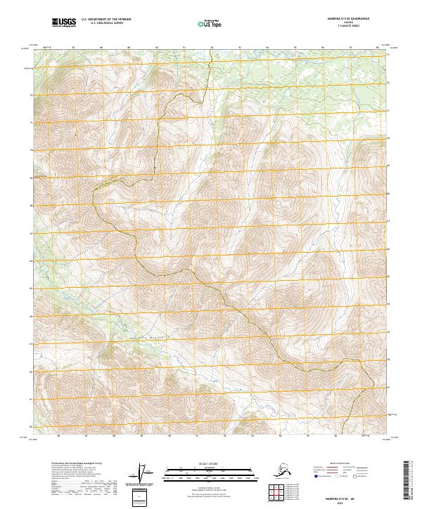 Nabesna D-5 SE, AK — USGS 7.5-minute topo (2023)