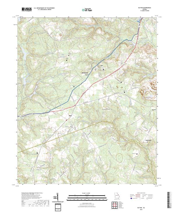 Blythe, GA — USGS 7.5-minute topo (2024)