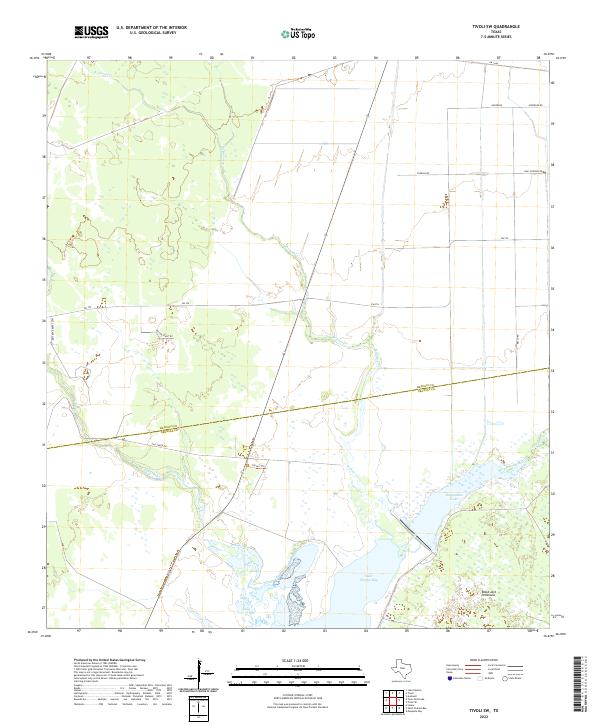 Tivoli SW, TX — USGS 7.5-minute topo (2022)