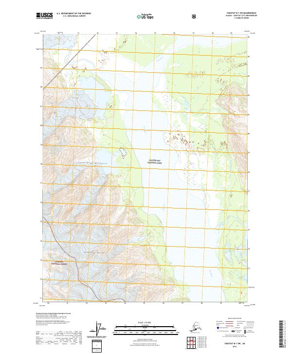 Yakutat B-1 SW, AK — USGS 7.5-minute topo (2021)