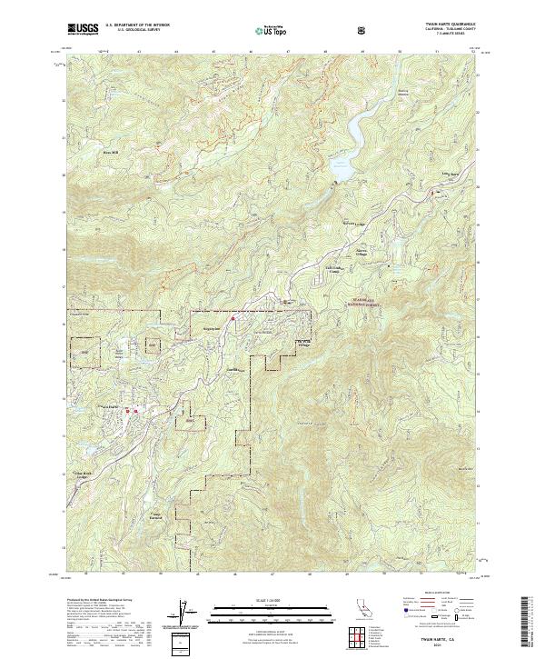 Twain Harte, CA — USGS 7.5-minute topo (2021)