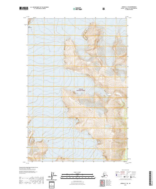 Juneau C-1 SE, AK — USGS 7.5-minute topo (2021)