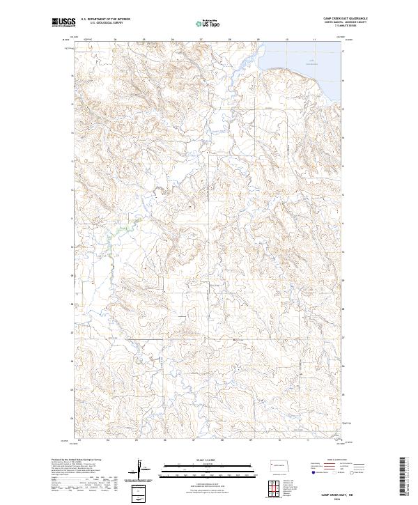 Camp Creek East, ND — USGS 7.5-minute topo (2024)