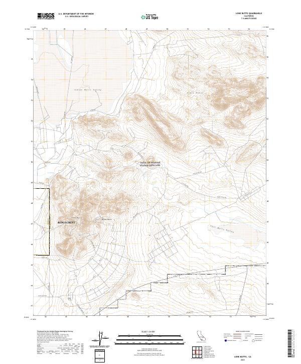 Lone Butte, CA — USGS 7.5-minute topo (2021)