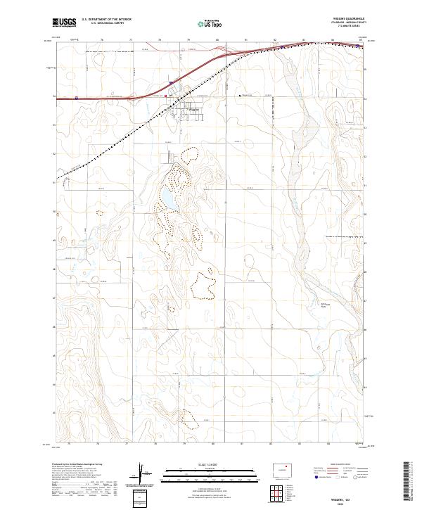 Wiggins, CO — USGS 7.5-minute topo (2022)