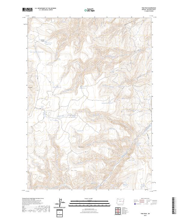 Tims Peak, OR — USGS 7.5-minute topo (2024)