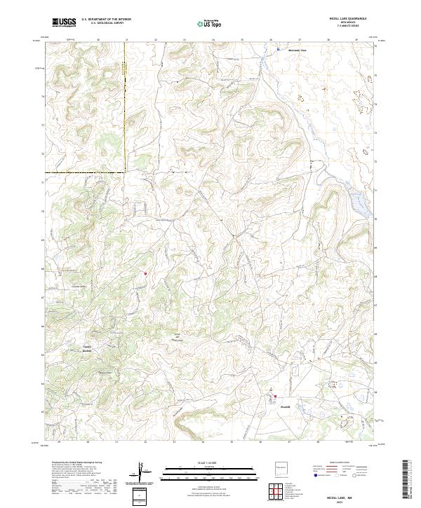 Nicoll Lake, NM — USGS 7.5-minute topo (2023)
