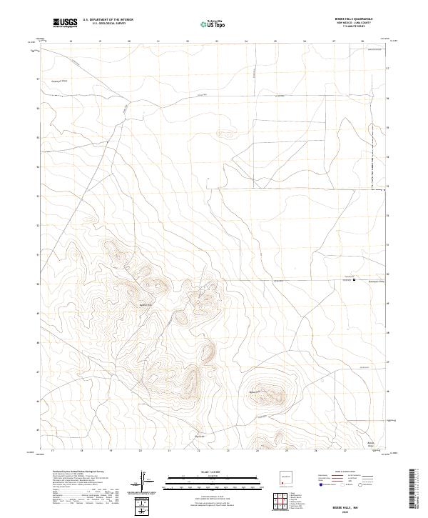 Bisbee Hills, NM — USGS 7.5-minute topo (2023)