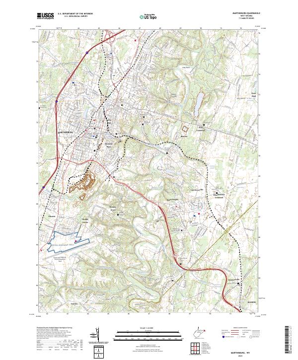 Martinsburg, WV — USGS 7.5-minute topo (2023)