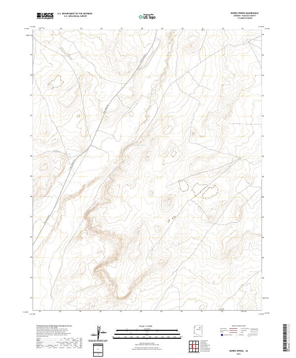 Burro Spring, AZ — USGS 7.5-minute topo (2021)