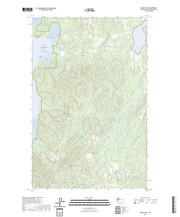 Dickey Lake, WA — USGS 7.5-minute topo (2023)