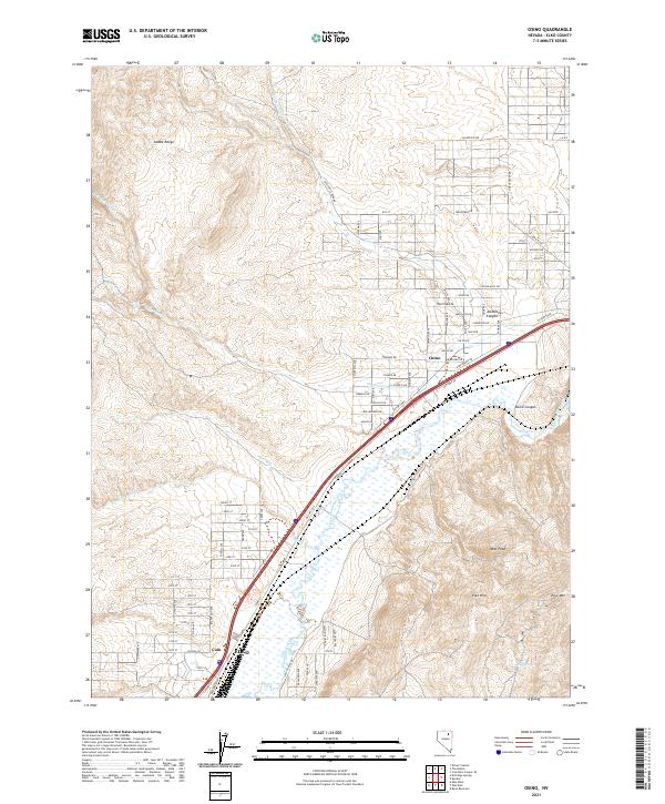 Osino, NV — USGS 7.5-minute topo (2021)