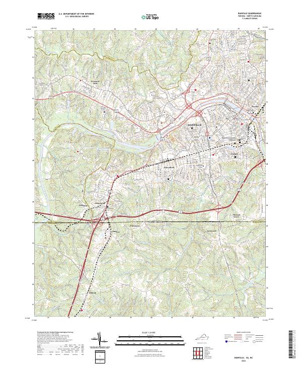 Danville, VA-NC — USGS 7.5-minute topo (2022)