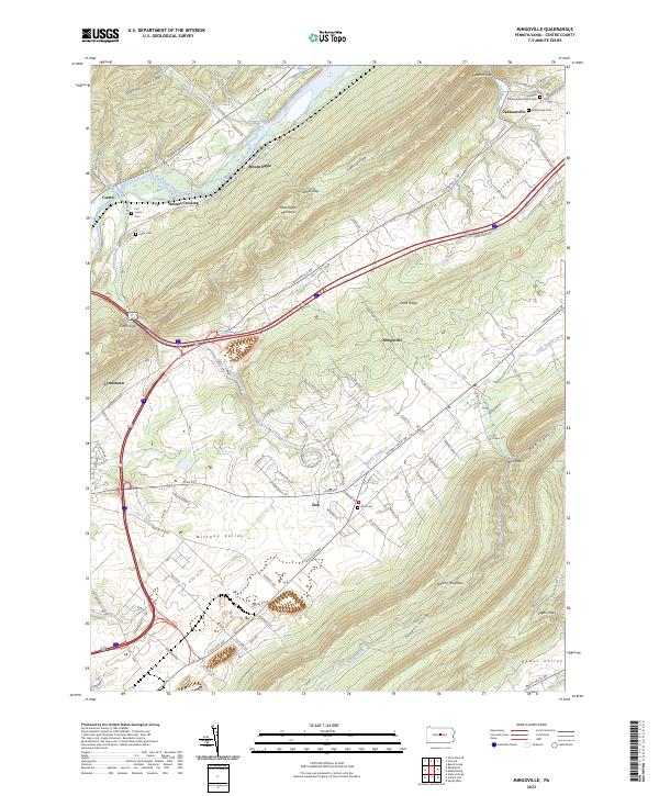 Mingoville, PA — USGS 7.5-minute topo (2023)
