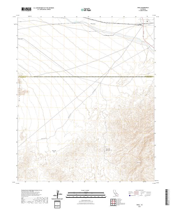 Vidal, CA — USGS 7.5-minute topo (2021)