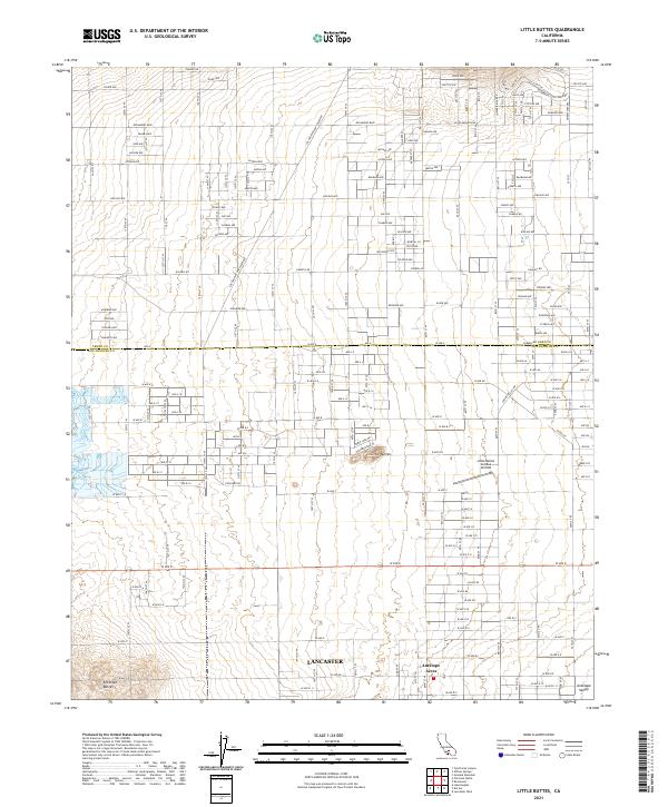 Little Buttes, CA — USGS 7.5-minute topo (2021)