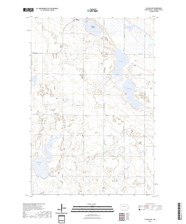 Cayuga NW, ND — USGS 7.5-minute topo (2024)