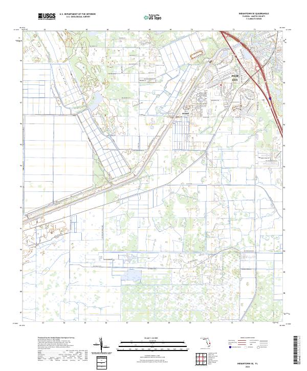 Indiantown SE, FL — USGS 7.5-minute topo (2024)