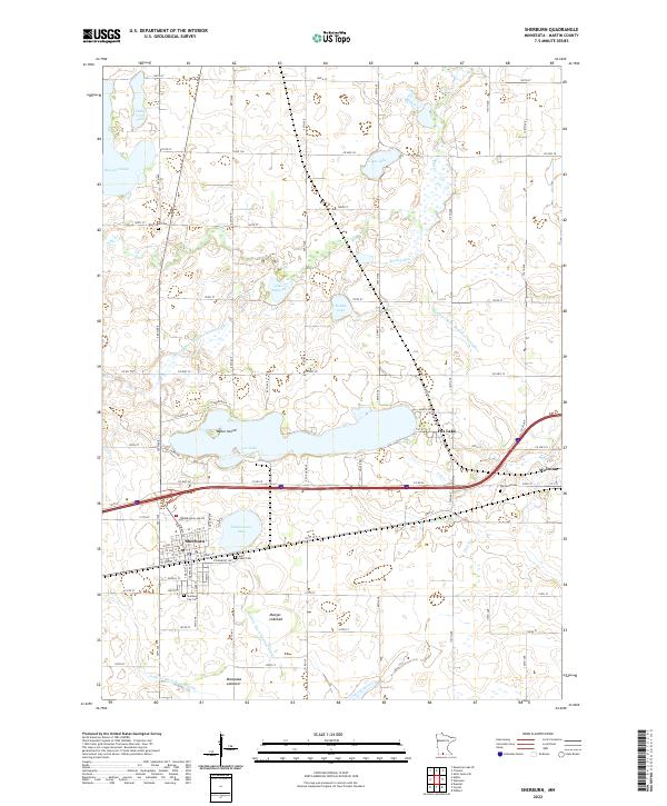 Sherburn, MN — USGS 7.5-minute topo (2022)