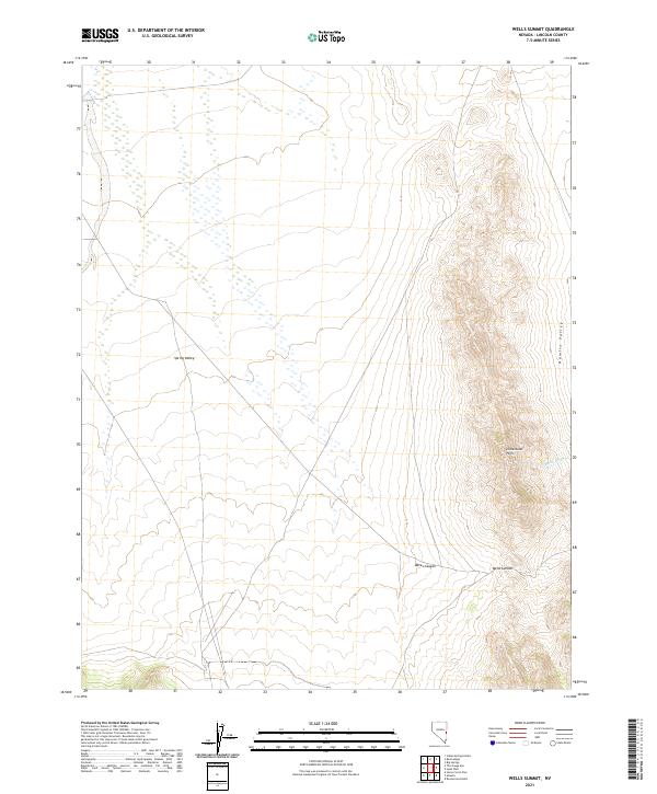 Wells Summit, NV — USGS 7.5-minute topo (2021)