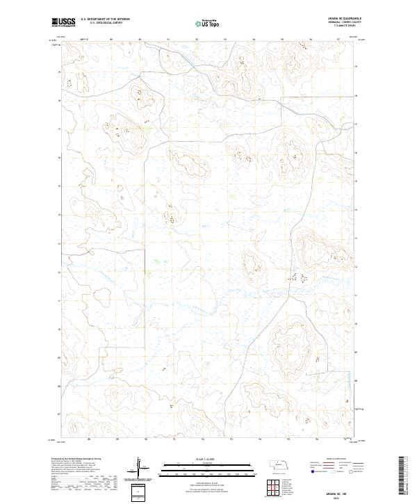 Arabia SE, NE — USGS 7.5-minute topo (2021)