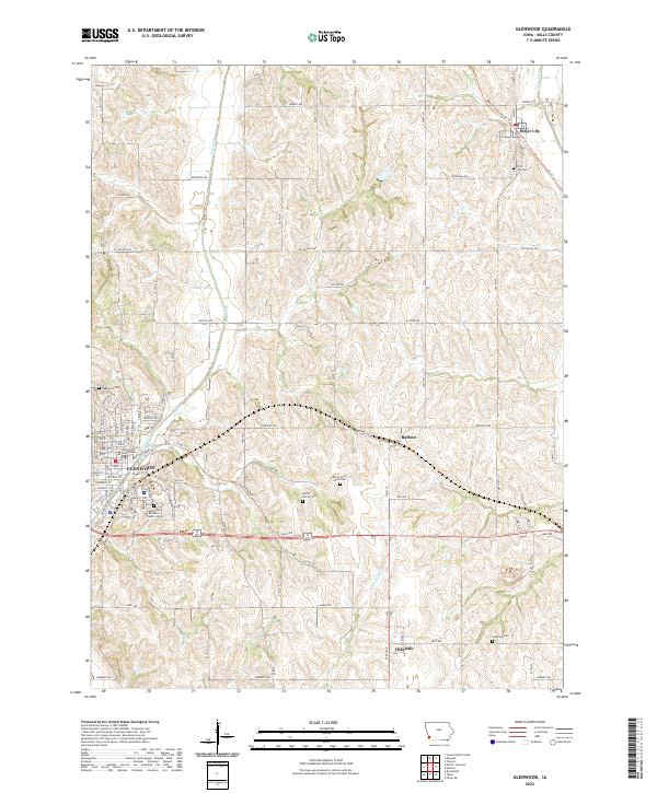 Glenwood, IA — USGS 7.5-minute topo (2022)