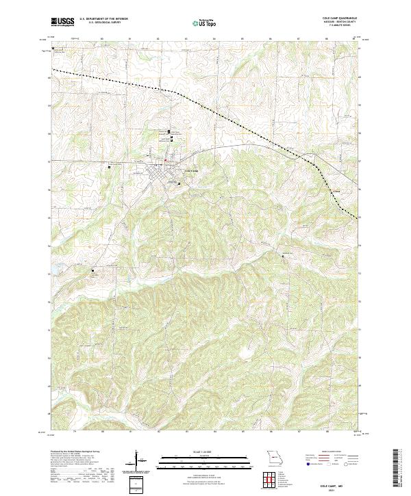 Cole Camp, MO — USGS 7.5-minute topo (2021)
