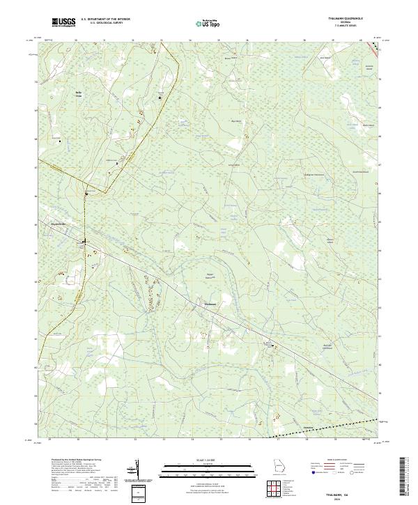 Thalmann, GA — USGS 7.5-minute topo (2024)