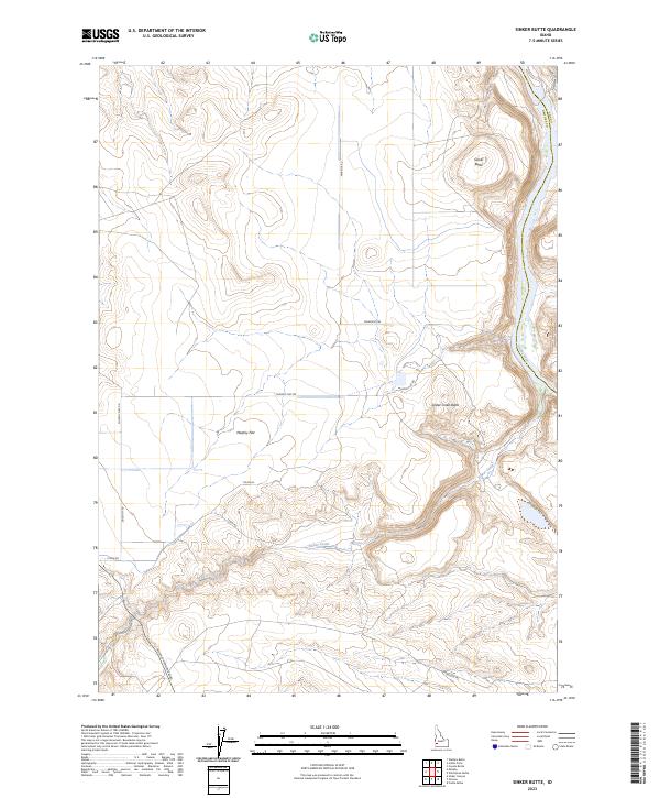 Sinker Butte, ID — USGS 7.5-minute topo (2023)