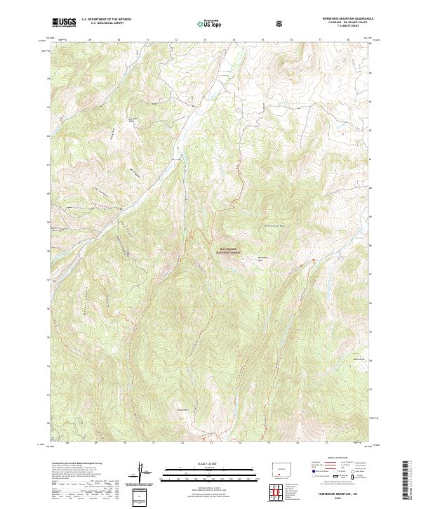 Horseshoe Mountain, CO — USGS 7.5-minute topo (2022)
