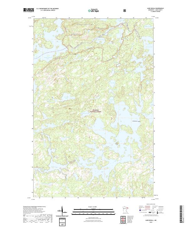 Lake Insula, MN — USGS 7.5-minute topo (2022)