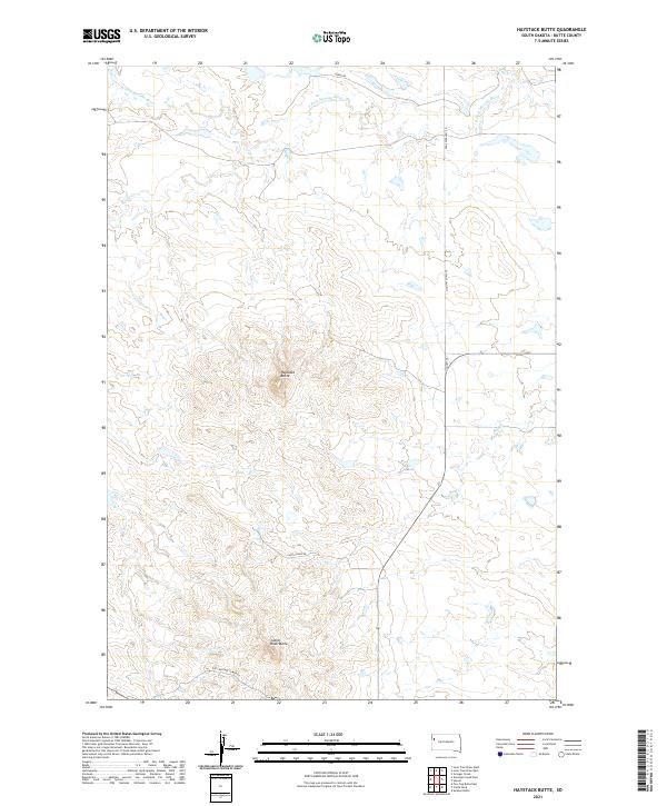 Haystack Butte, SD — USGS 7.5-minute topo (2021)