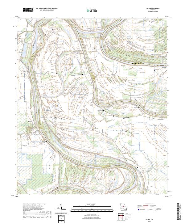 Mayna, LA — USGS 7.5-minute topo (2024)