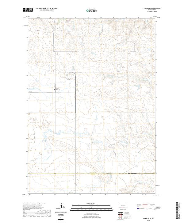 Parmelee NE, SD — USGS 7.5-minute topo (2021)