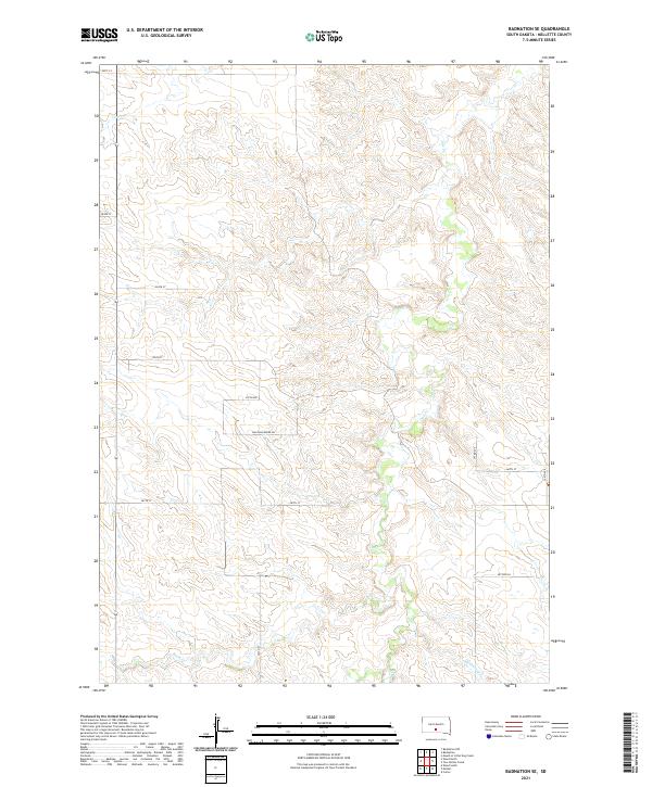 Badnation SE, SD — USGS 7.5-minute topo (2021)